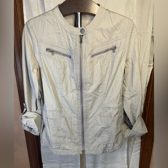 Express Jackets & Coats Express Gray Lightweight Zip Up Jacket With